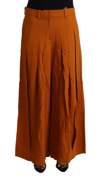 Брюки MALLONI Оранжевые вискозные плиссированные широкие женские брюки IT44/US10/L Рекомендуемая розничная цена 900 долларов США
