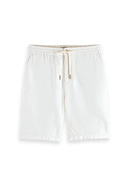 Мужские льняные шорты - Fave Cotton/Linen Twill Bermuda Short, однотонные SCOTCH & SODA, бежевый