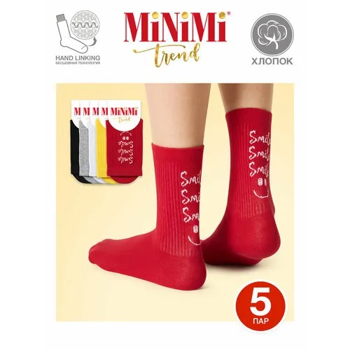Носки MiNiMi MINI TREND, комплект, 5 пар, размер 39-41, мультиколор