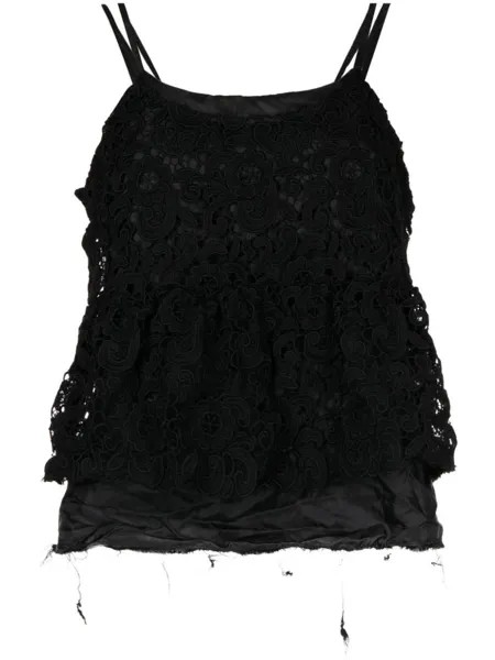 Кружевной топ Comme Des Garçons Comme Des Garçons, черный