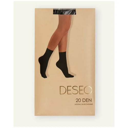 Женские носки Deseo средние, капроновые, 20 den, размер ONE SIZE, черный
