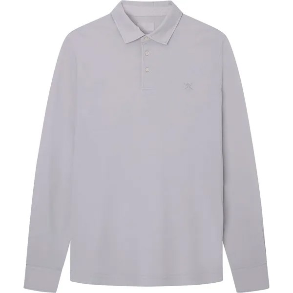 Поло с длинным рукавом Hackett Garment Jersey Trim, синий