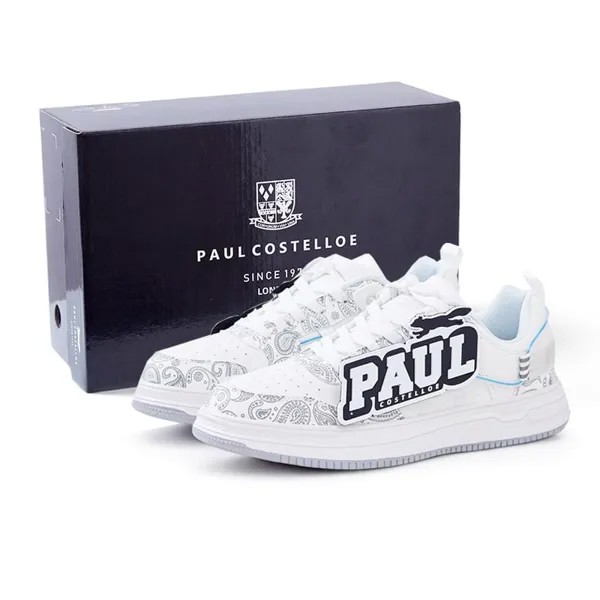 Кроссовки PAUL COSTELLOE Skateboarding Shoes Men Low-top White, белый