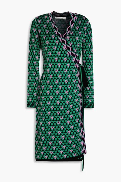 Жаккардовое платье Alexandrina с запахом Diane Von Furstenberg, зеленый
