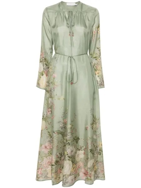 ZIMMERMANN платье макси Waverly Billow, зеленый