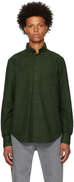 Зеленая легкая рубашка из денима Naked & Famous Naked & Famous Denim