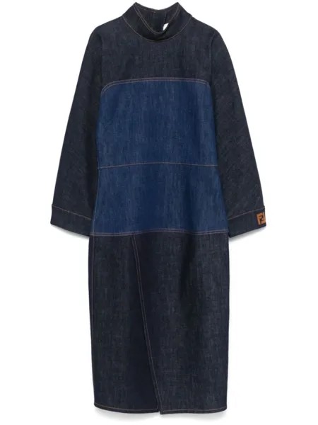 FENDI джинсовое платье миди, синий