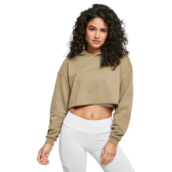 Худи Urban Classics Oversized Cropped, зеленый