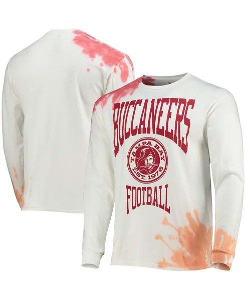 Мужская кремовая футболка с длинным рукавом tampa bay buccaneers tie-dye Junk Food, кремовый