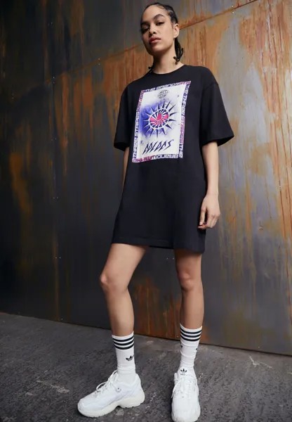 Платье из джерси Tee Dress adidas Originals, черное