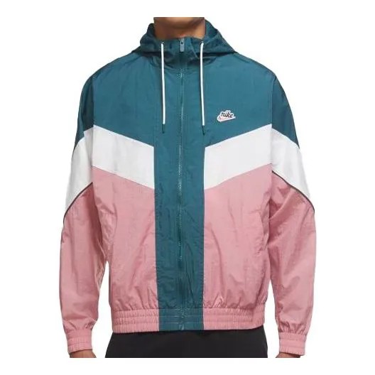 Куртка Nike Casual Sports Colorblock hooded Woven Jacket Pink, розовый