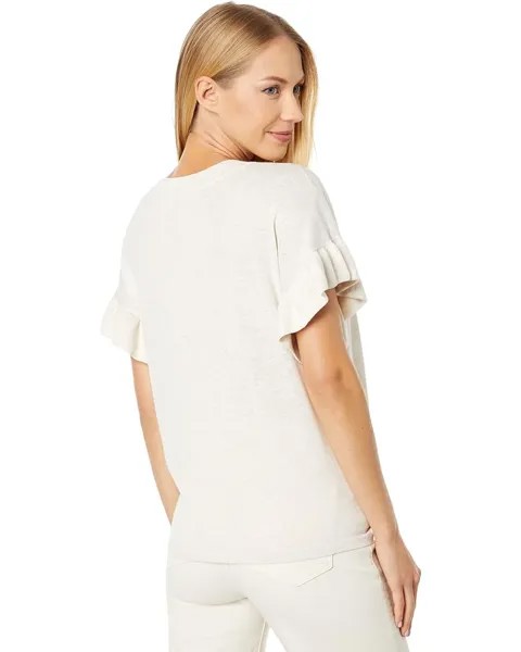 Свитер Lilla P Ruffle Sleeve Pullover Sweater, цвет Oat