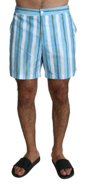 DOLCE - GABBANA Купальные костюмы Мужские пляжные шорты в синюю полоску IT7 / XL Рекомендуемая розничная цена 600 долларов США