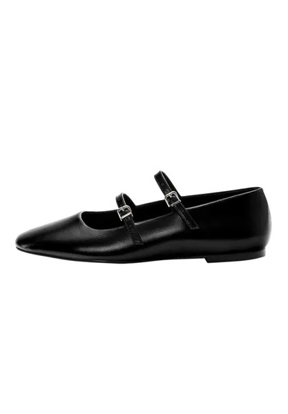 Балетки с ремешками DOUBLE STRAP FLATS PULL&BEAR, цвет black