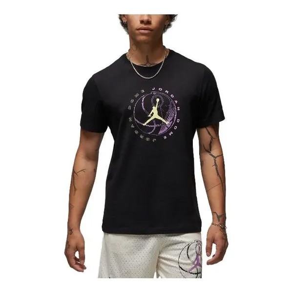 Футболка Air Jordan Dri-Fit Sport Graphic T-Shirts 'Black', черный
