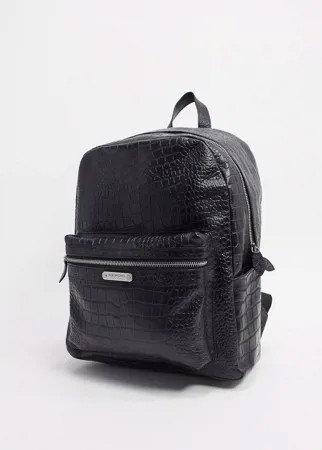 Рюкзак с эффектом крокодиловой кожи Bolongaro Trevor-Черный