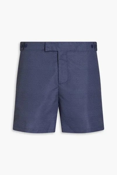 Плавки-шорты средней длины с принтом Frescobol Carioca, темно-синий