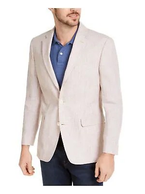 TOMMY HILFIGER Мужское бежевое спортивное пальто в тонкую полоску 42R