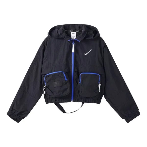 Куртка спортивная городская утилита тканая куртка Nike, черный
