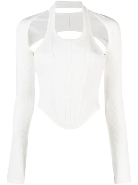 Dion Lee топ-корсет Modular, нейтральный цвет