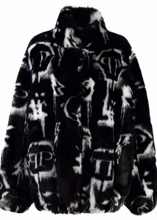 Philipp Plein куртка оверсайз с монограммой