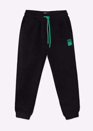 Чёрные спортивные брюки Jogger из флиса для мальчика Gloria Jeans