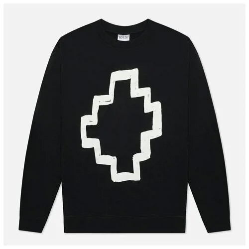 Мужская толстовка Marcelo Burlon Tempera Cross Over Crewneck чёрный , Размер XL