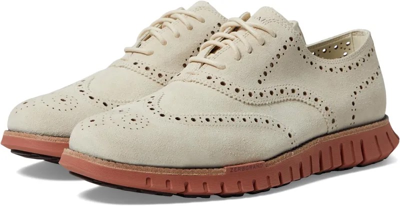 Оксфорды Cole Haan Zerogrand Remastered Wingtip Oxford Unlined, цвет White Cap Gray/Dark Chocolate/Redwood Burl
