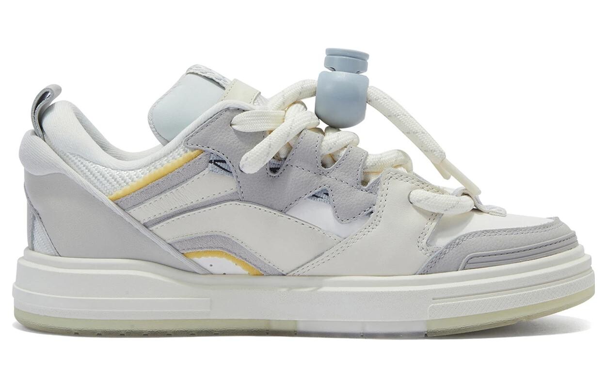 Кроссовки LiNing Wave Skateboarding Shoes Women's Low-top Microcrystalline Gray, серый
