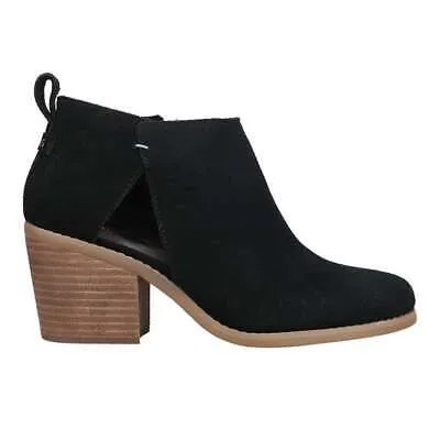 Женские черные повседневные ботинки TOMS Lea с круглым носком Chelsea Booties 10017280T
