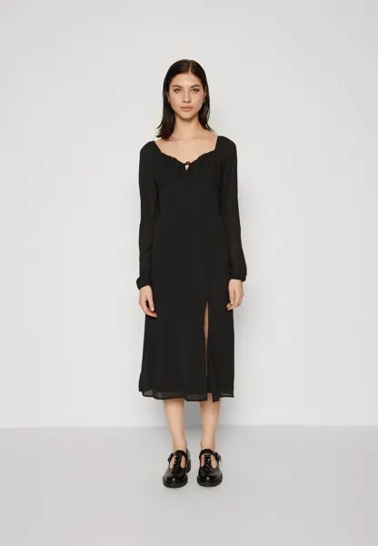 Повседневное платье 90'S COLUMN SKIRT MIDI DRESS Hollister Co., цвет SOLID BLACK