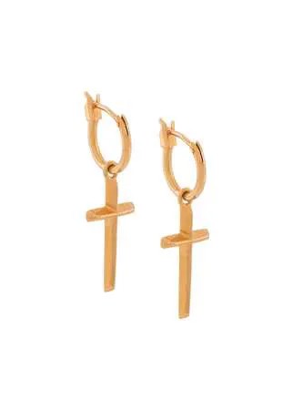 Coup De Coeur cross hoop earrings