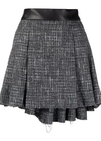 Natasha Zinko твидовая расклешенная юбка мини
