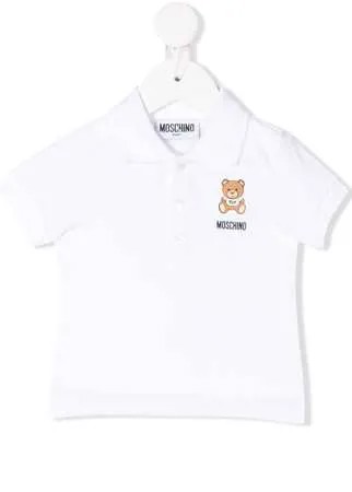 Moschino Kids рубашка-поло с логотипом и принтом Teddy Bear