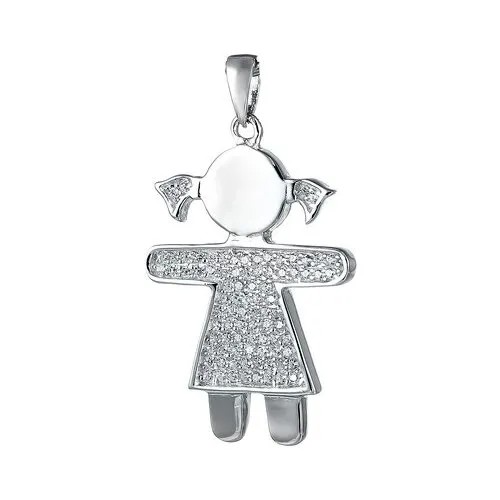 Подвеска с фианитами из серебра P18892-PD-001-WG JV