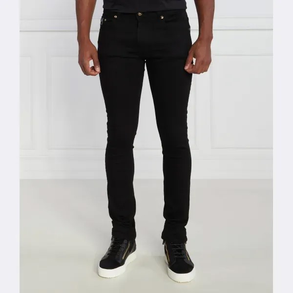 Джинсы скинни Versace, черный
