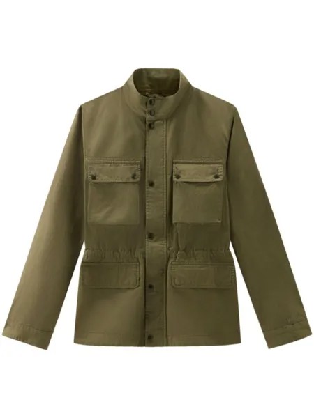Куртка-рубашка Field с вышитым логотипом Woolrich, зеленый
