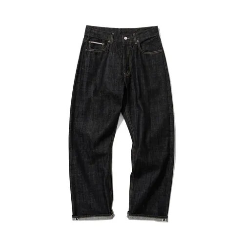 Джинсы широкие Uniform Bridge Selvedge Denim, размер M, черный