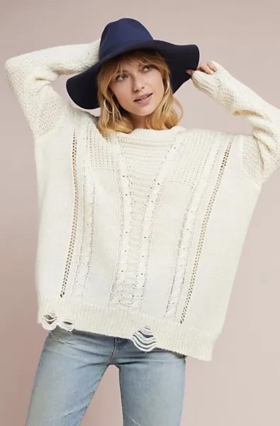 Свитер Wildfox с капюшоном вязаный пуловер крючком Sparkle S НОВИНКА