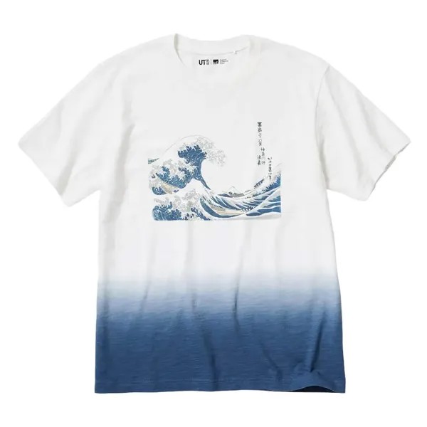 Футболка Uniqlo UT Graphic Ukiyo-e (Hokusai), белый (Размер S)