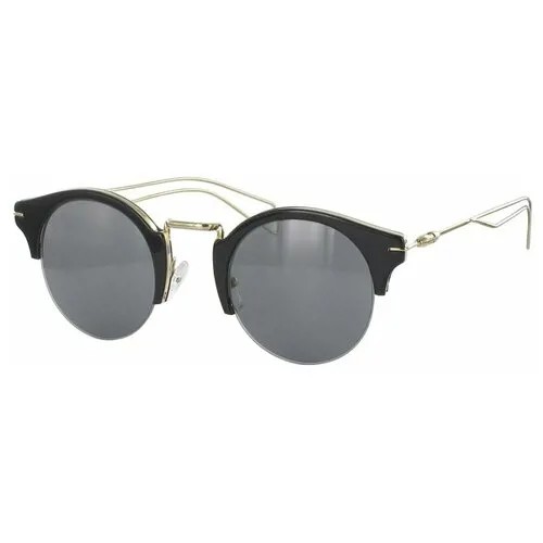 Солнцезащитные очки Genny , оправа: металл, зеркальные, с защитой от УФ, для женщин, золотой