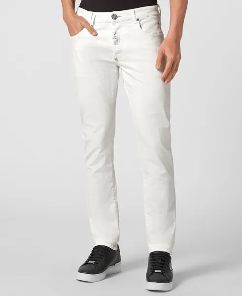 Прямые джинсы Philipp Plein, белый