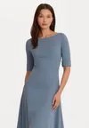 Платье из джерси MUNZIE ELBOW SLEEVE DAY DRESS Ralph Lauren, светло-синий