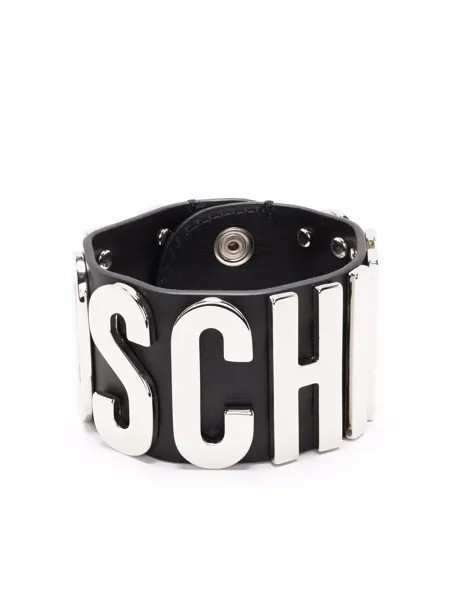 Moschino logo-plaque cuff bracelet