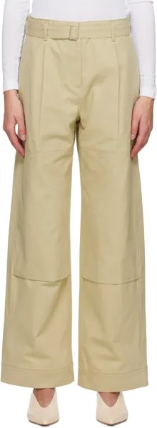 Бежевые брюки со вставками LOW CLASSIC