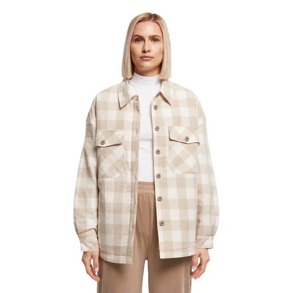 Рубашка Urban Classics Flanell Over, бежевый