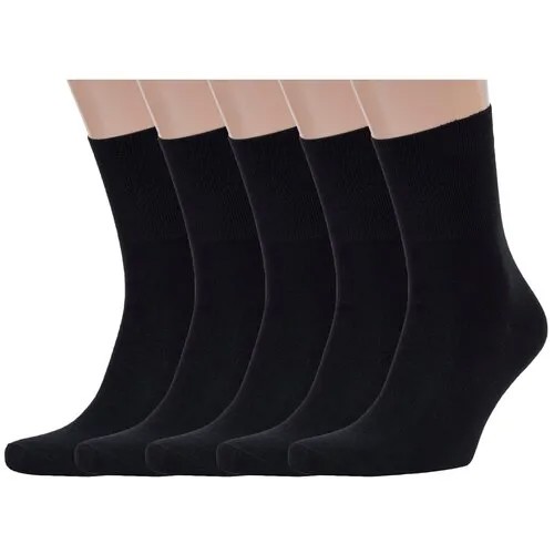 Носки RuSocks, 5 пар, размер 25-27 (38-41), черный