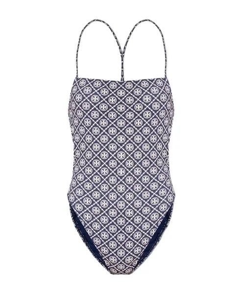 Цельный купальник Tory Burch, синий