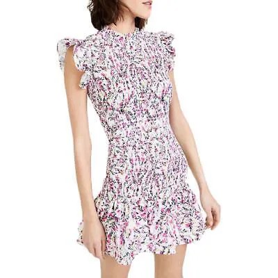 Женское вечернее мини-платье с присборенным цветочным принтом French Connection Flores Verona BHFO 7323