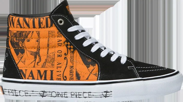 Кеды Vans One Piece x Skate Sk8-Hi Nami, оранжевый